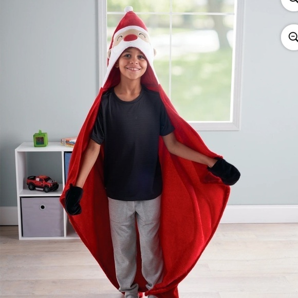 Glow in the Dark Santa Blanket Hooded NEW Kids Christmas - Picture 1 of 4